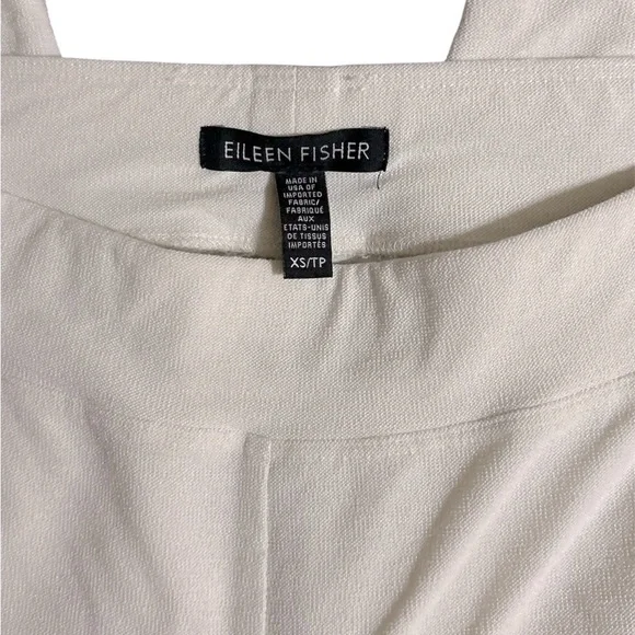 Eileen Fisher Crepe Viscose Blend Stretch Pants in Bone Ivory size XS - Picture 7 of 9